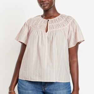 Old Navy Shirred Flutter-Sleeve Top
